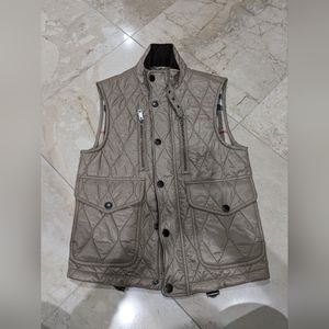 Beige/Tan/Cream Burberry Quilted Vest